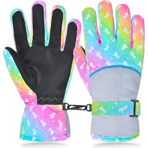 X-GLV12  Kids Gloves Winter Waterproof Snow Ski Gloves for Girls, Winter Outdoors Warm for Children