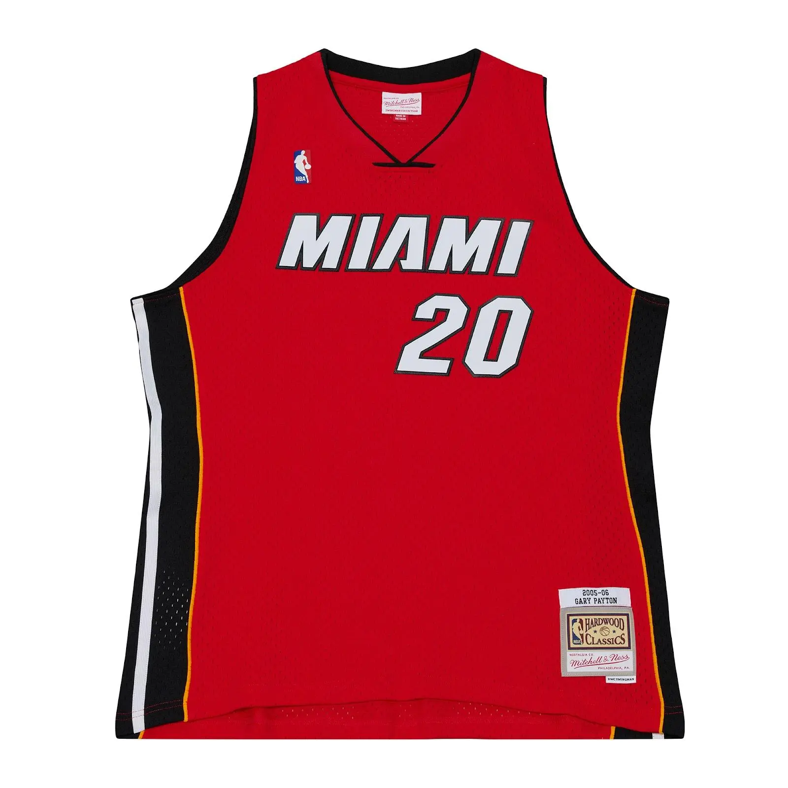 Gary Payton Miami Heat 2005-06 Red Swingman Jersey NBA Throwback Basketball Hardwood Classics Fan Gear Mitchell & Ness