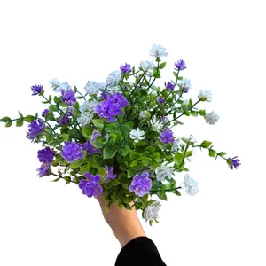 Bulk Supply Artificial Flowers, Two Potted Fake Trees with Stakes, Durable Realistic Flower Decorations for Weddings, Events, DIY Crafts, Home Decor Accessory