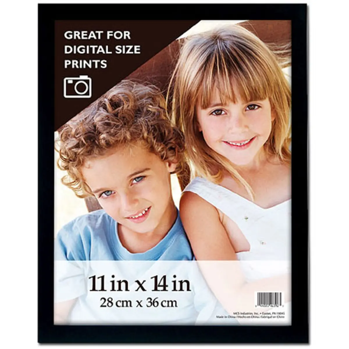 MCS Gallery Wood Frame for 8.5x11" Photograph, Black