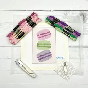 Paris Macarons Needlepoint Kit