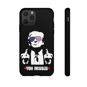 [NEW IPHONE 16] You Missed Trump Cell Phone Case for iPhone 16 15 14 13 12 11 Pro Max 8 Plus X XS Max, Trump Merch, Trump Rally Day, Ideal Gift for Your Loved One, Tiktok Trending Case, Smartphone Accessories, Handheld Shockproof Protector