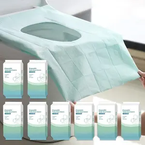 Disposable Toilet Seat Cover (30pcs), Wood Pulp PE, Antibacterial, Extra Large, Waterproof, Leak-Proof, Flushable, Baby-Safe, Green, Portable, with Toilet Button Pusher, Essential Bathroom Accessory for Travel, Hospitals