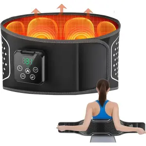 Newly upgraded electric waist massager with vibration and hot pressing support belt, back relaxation with 3-speed adjustment