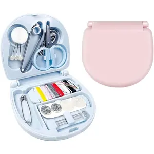 2 Pack Mini Travel Sewing Set, Portable  Sewing Tool Kit with , Threads,
