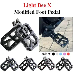 Woodniu Racein Wider CNC Aluminum Foot Pegs for Sur Ron Light Bee X/S, Anti-Slip Colored Pin Foot Pedals for Talaria MX3 MX4, Segway X160 X260, E Ride Pro SS