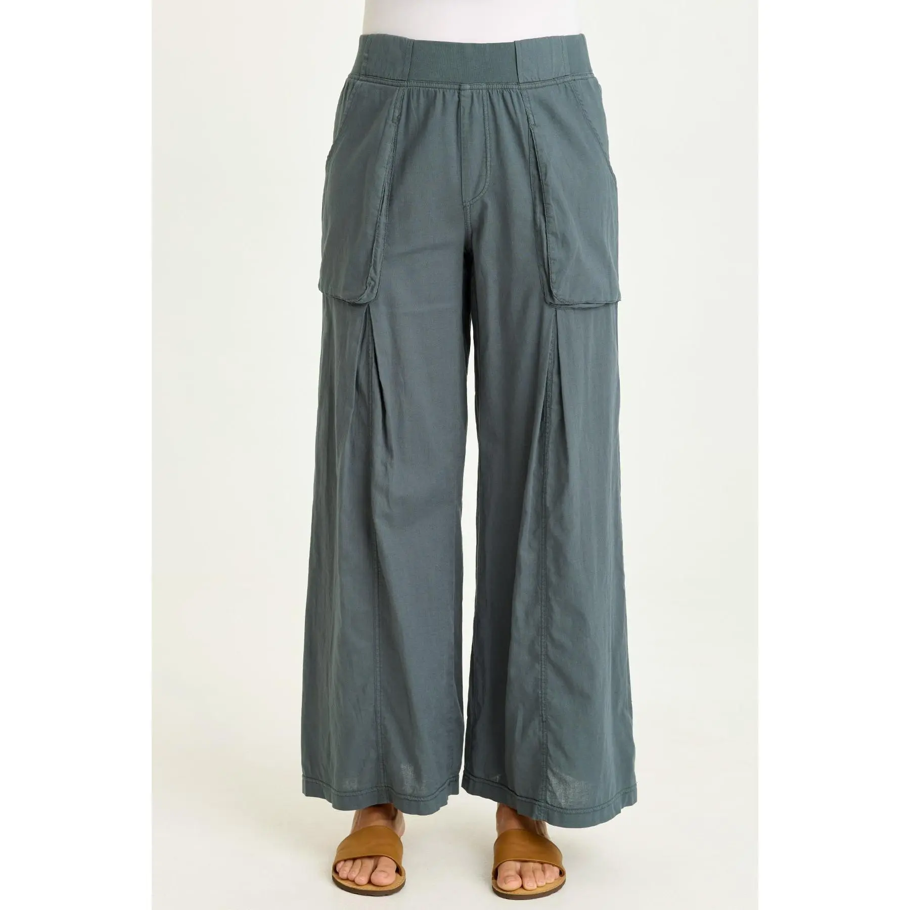 Charli Linen Inverted Box Pleat Pants