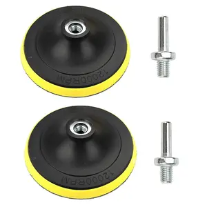 2 Pack 5 Inch Hook and Loop Backing Pads with M14 Thread Drill Adapter, Sanding Disc Car Polishing Pad Backing Plate for Angle Grinder Buffer Polisher Attachment (12000RPM)