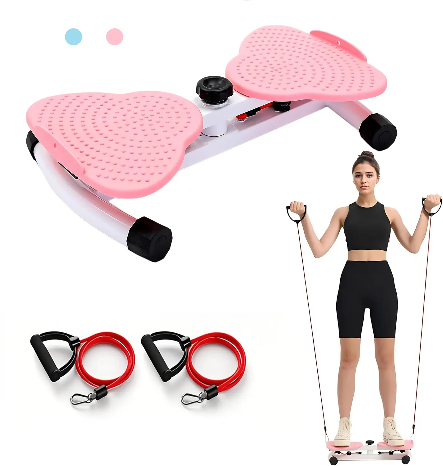 Waist Twister Ab Machine – 300 lbs Capacity, Anti-Slip Noiseless Twist Board, Home Exercise Equipment for Women Men