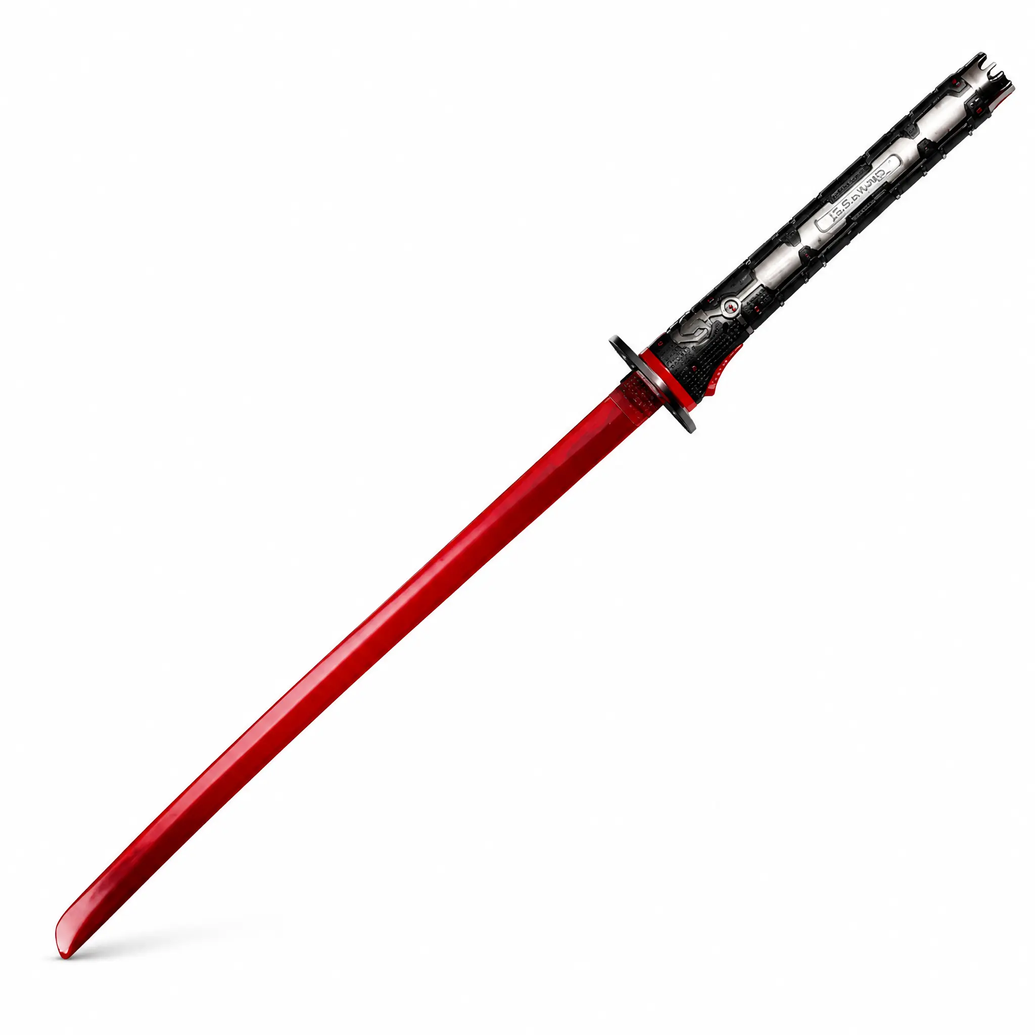 Premium 41.3" Brazilian Swordsman Prop Replica - Metal & ABS Hybrid Decorative Katana, Vibrant Translucent Red Finish, Safe Blunt Fan Collectible