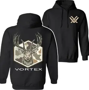 Vortex Deer Hoodie – Camo Buck Head Graphic Hunting