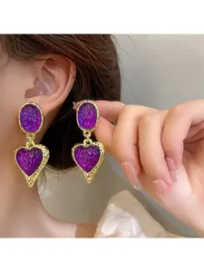 Women's Vintage Pleated Oval Heart Earrings Edgy Sweet Style Viral Influencer Niche New Design Daily Commute Party Jewelry Trendy fashionable accessories