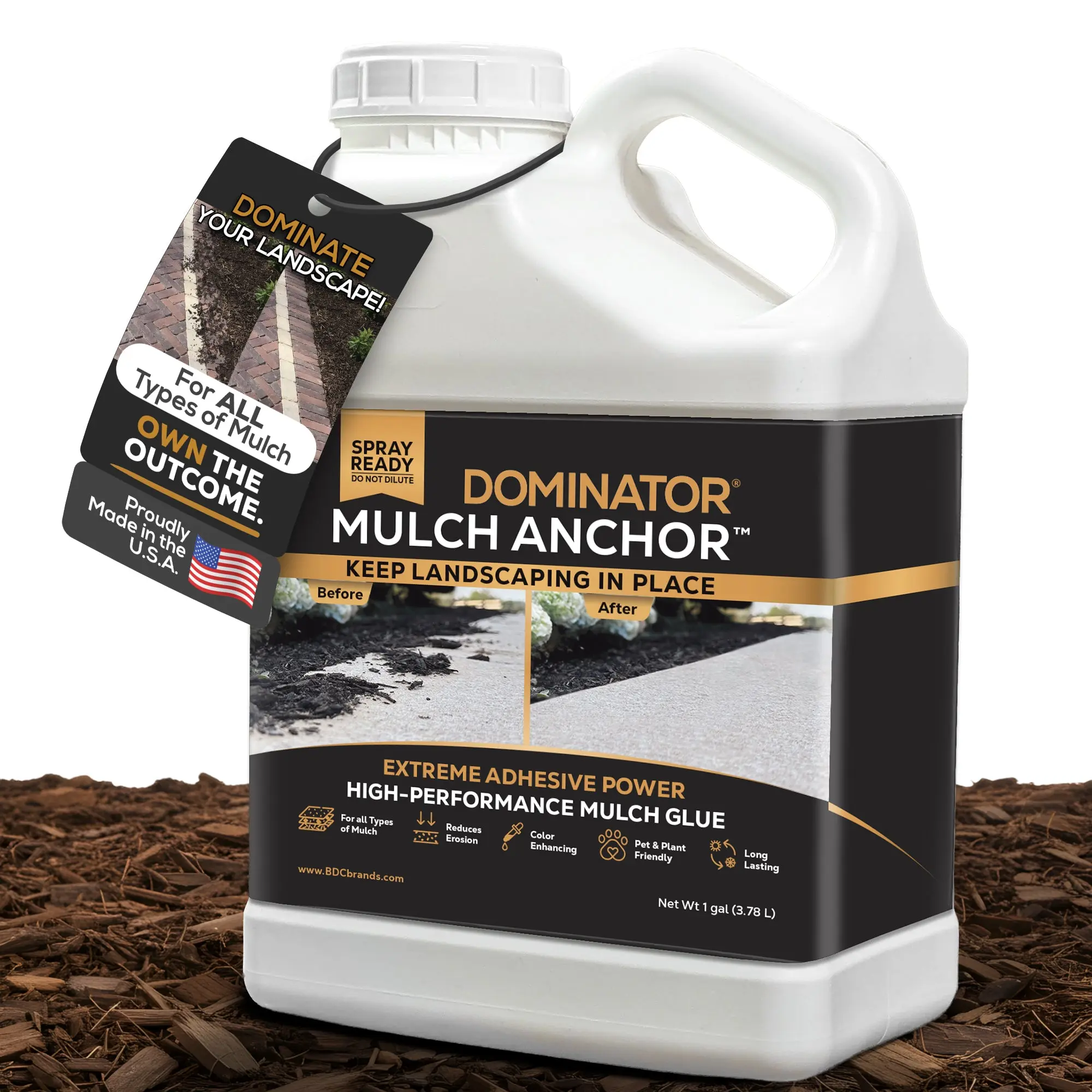 DOMINATOR Mulch Anchor - Locks Mulch, Reduces Erosion