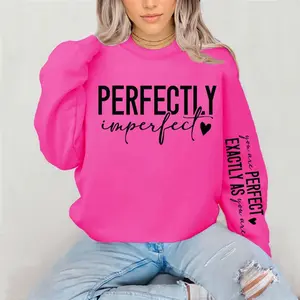 Perfectly imperfect Crewneck Sweatshirt Gildan Everyday Style Super Soft Unisex Fit Streetwear Graphic Top warm Christmas Gift for her Womenswear Casual Printed Long Sleeved
