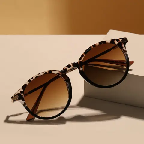 Women's Leopard Print Fashion Sunglasses, Bohemian Style Sun Glasses for Beach Travel Outdoor, Trendy Beach Eyewear, Street Style Shades, Autumn Winter Casual Eyewear Accessories, Stylish Shades
