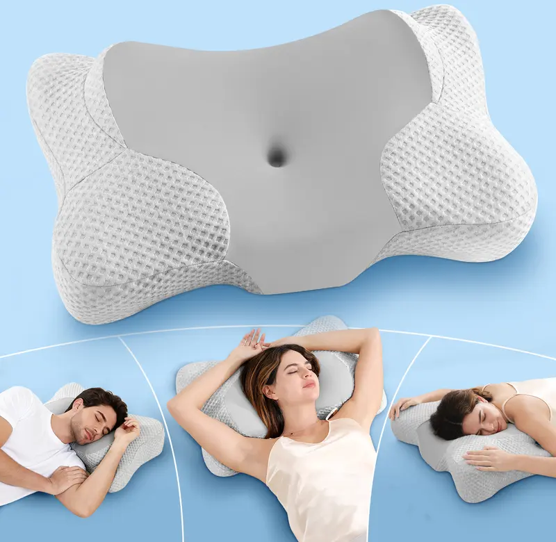 【JIAAO】Adjustable Cervical Pillow Cozy Sleeping for Neck Pain Relief, ergonomic pillow Memory Foam Neck Pillow pillow
