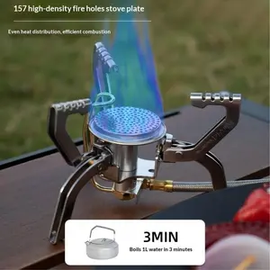 Portable Outdoor Propane Stove, High-Flame Pocket Grill, Ideal for Picnic, Camping, Boiling Tea Water, Grilling Steaks