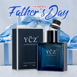 YCZ Midnight Marine Eau De Parfum 50ml Unisex | Aromatic Aquatic Ocean Fresh Woody Perfume with Bergamot Coconut Amber | Long Lasting Luxury Arabian Fragrance for Men Women | Premium Gift/ycz cologne|Father's Day Gifts