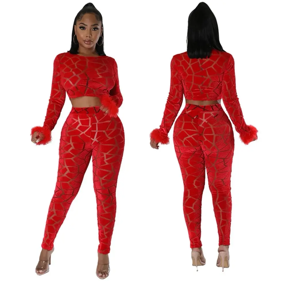 Women’s Two Piece Set Crop Top w/ Leggings