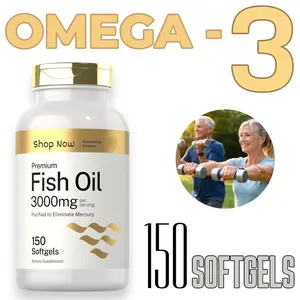 Fish Oil 3000mg Omega 3 - 150 Softgels High Potency EPA DHA Supplement