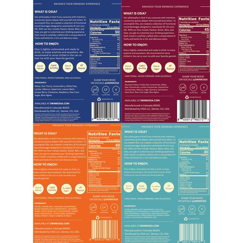 OSIA MOOD BEVERAGES - VARIETY-PACK