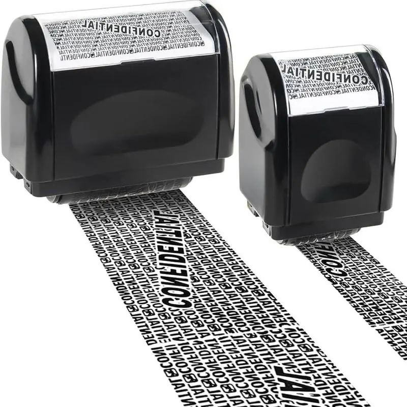 2  PACK-Privacy Protection Security Roller Stamp-Address & Biling Info Blocker, Home & Office Mailing Essentials 100m Long-Lasting Roll