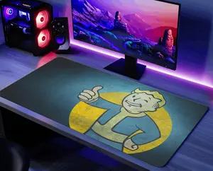 Fallout Desk Mat Gaming Mouse Pad, Pip-Boy Fallout Desk Pad, Vault-Tec PC Keyboard Mat Gift, Fallout Playmat, Wasteland Mousemat Merch