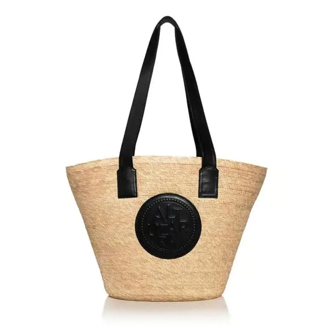 Altuzarra - Watermill Small Straw Shoulder Bag- Natural Black