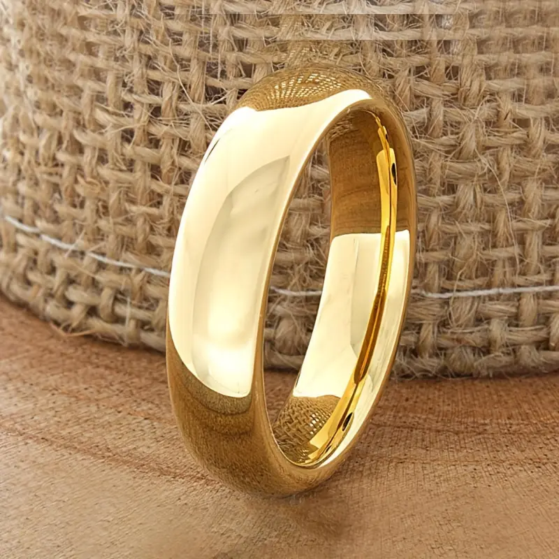 GlowFrame 6mm/0.23inch Tungsten Steel Ring, Wedding Ring For Women Men, Durable High Quality Engagement Gift