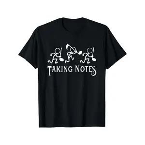 Vintage “Taking Notes” Music Lover Tee - Funny Teacher & Musician Graphic T-Shirt, Soft Summer Casual Short Sleeve, Comfortable Relaxed Fit, TikTok Viral Gift for Music Teachers