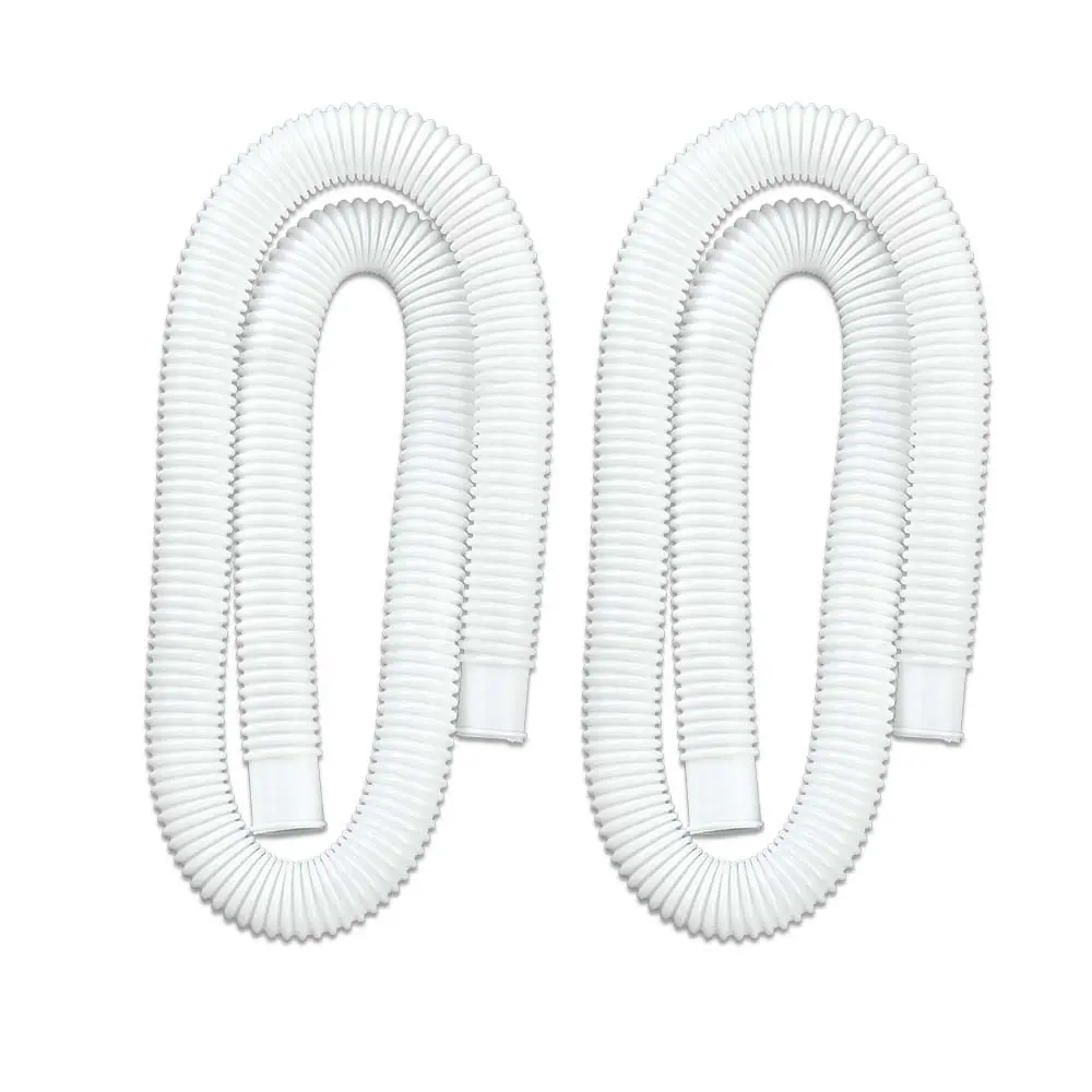 Pool Pump Replacement Hose (2-Pack) Cars Accessories Fit For Intex Above Ground Pools 1.25" Diameter Leakproof Heavy Duty Polyethylene Plastic Hose Clamp Accessory (59" Long) Easy To Install Flexible