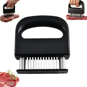 【summervibes】Meat Tenderizer with 48 Stainless Steel Ultra Sharp Needle Blades Heavy Duty Cooking machine, Detachable Kitchen Cooking Tool, perfect for, pork chops, chicken, and barbecue, a steak tenderizing tool‌