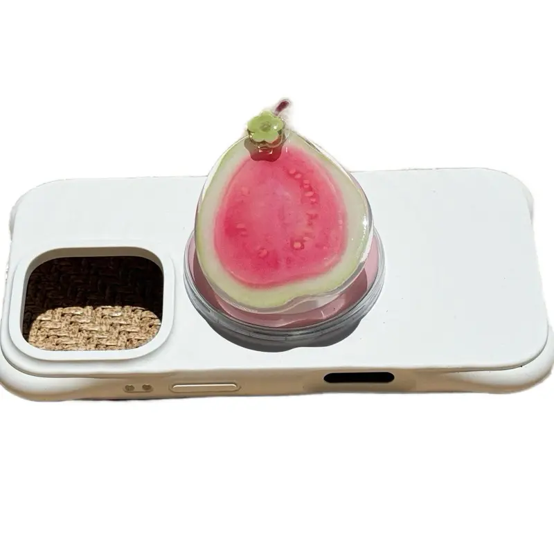 Cute Fig Fruit MagSafe Phone Grip Funny Foldable Magnetic Griptok Stand Jelly Style 3D Fruit Holder for iPhone Samsung KindleGrip MagSafe Compatible Case Accessory for Girls Teens Aesthetic Trendy Soft Grip for Daily Use Lightweight Kickstand Gift Idea Lu