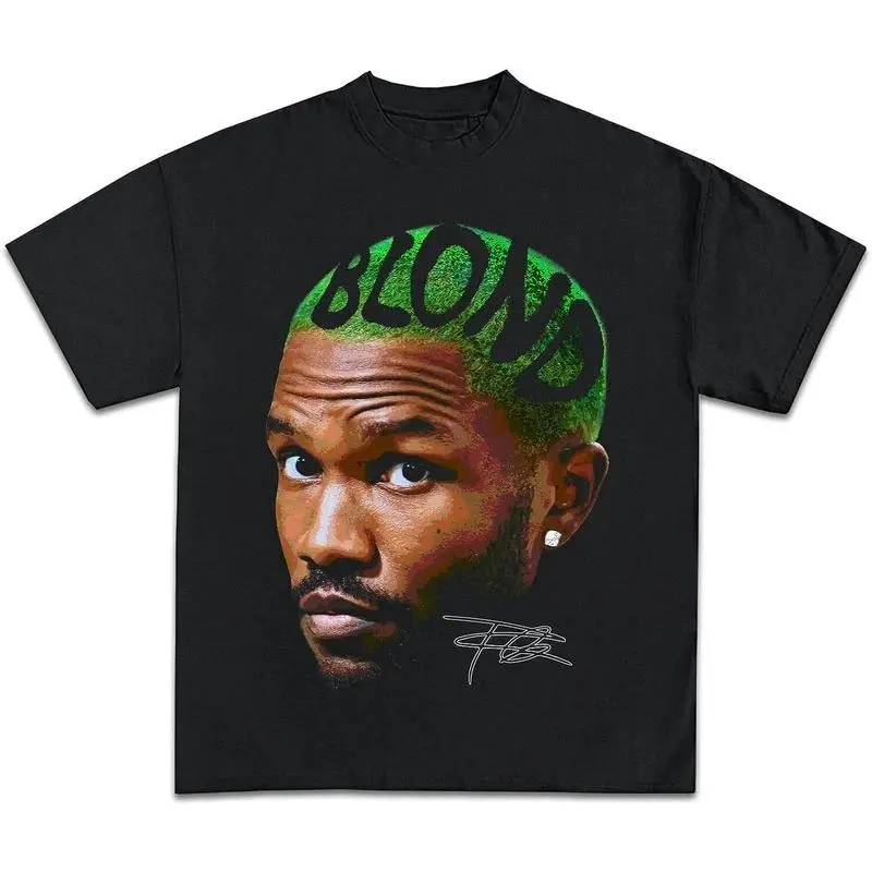 Frank Oceans Shirt Rap Tee Concert Merch Blonds Album Cover Graphic T-Shirt  COTTON New Arrival anime clothes  t shirts for men