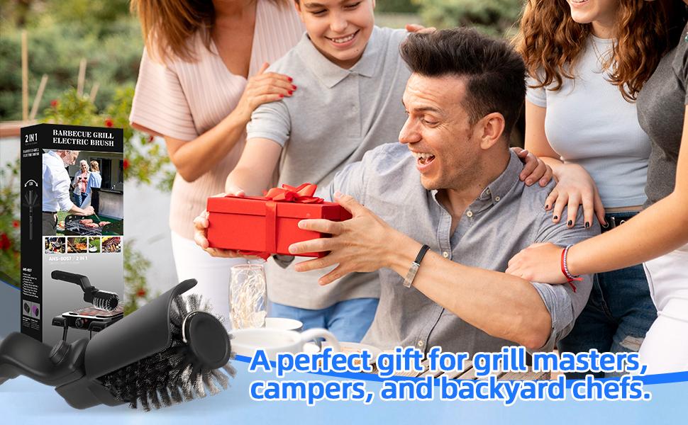 Upgraded Electric Grill Brush, Cordless Rechargeable Grill Cleaning Brush with Adjustable Angle, Stainless Steel Brush Head, 3-Speed Power, 90-Min Runtime, Waterproof Cleaner for BBQ Grates (Black) Upgraded Electric Grill Brush, Cordless Rechargeable Grill Cleaning Brush with Adjustable Angle, Stainless Steel Brush Head, 3-Speed Power, 90-Min Runtime, Waterproof Cleaner for BBQ Grates (Black)
