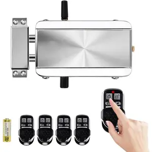 Remote Intelligent Door Lock,,Deadbolt Anti-Theft Hidden Door Lock,with 4 Remote,Access System for Home