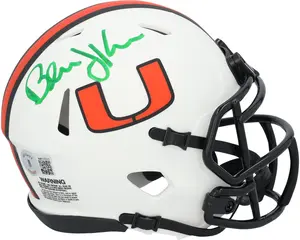 Bernie Kosar Miami Hurricanes Autographed Riddell Lunar Mini Helmet - Fanatics Authentic Certified