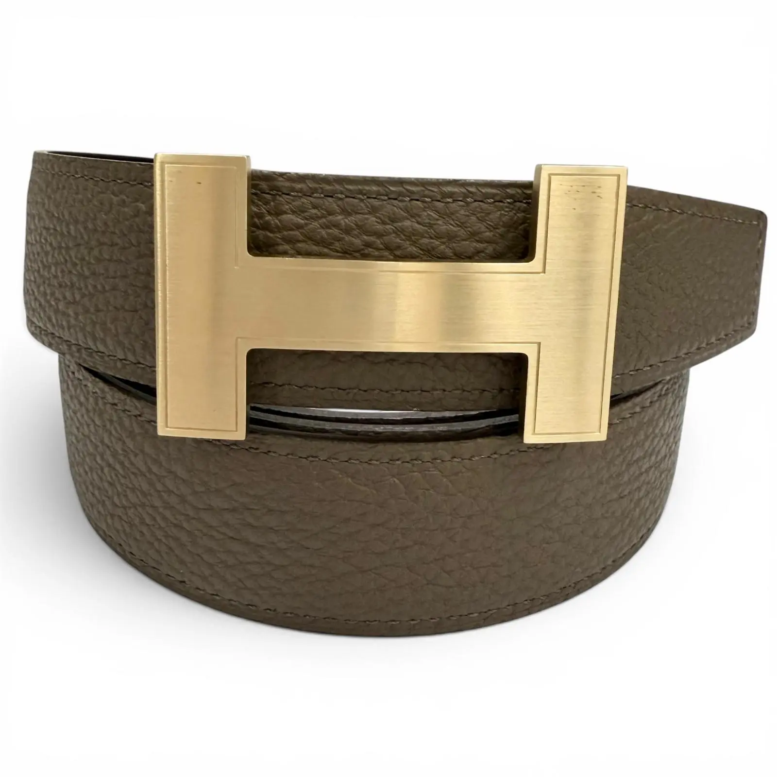 Pre-owned HERMÈS Calfskin Small Leather Goods Hermes Constance Boxcalf Togo Belt115