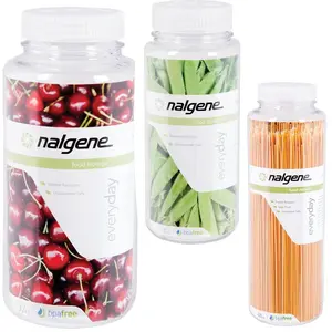 Nalgene Wide Mouth Kitchen Food Storage Jar - Clear/White