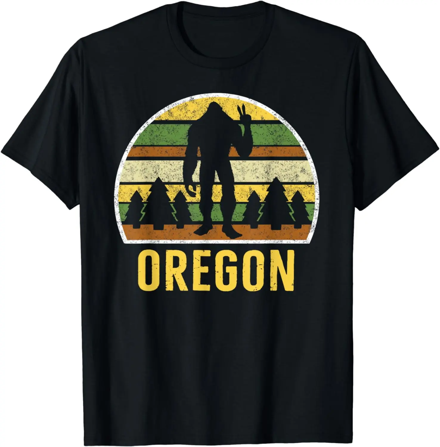 Oregon Bigfoot Finding Big Foot Oregon Sasquatch Gifts Summer Casual Shortsleeve Cotton T-Shirt