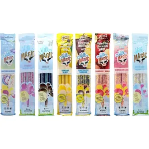 Milk Magic Milk Flavoring Straws, 8-Pack Bundle (32 count), Chocolate Banana, Banana, Strawberry Banana, Unicorn Kisses, Cotton Candy, Birthday Cake, Strawberry, and Chocolate Cereal Straws