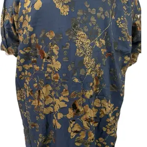 Blue baati and golden specked dress comfortable