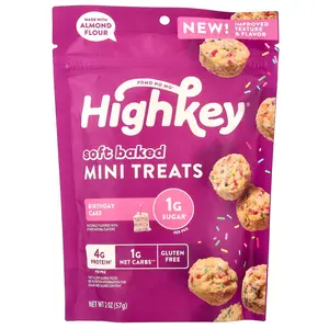 HighKey Soft Baked Mini Treats, Birthday Cake, 2 oz (57 g)