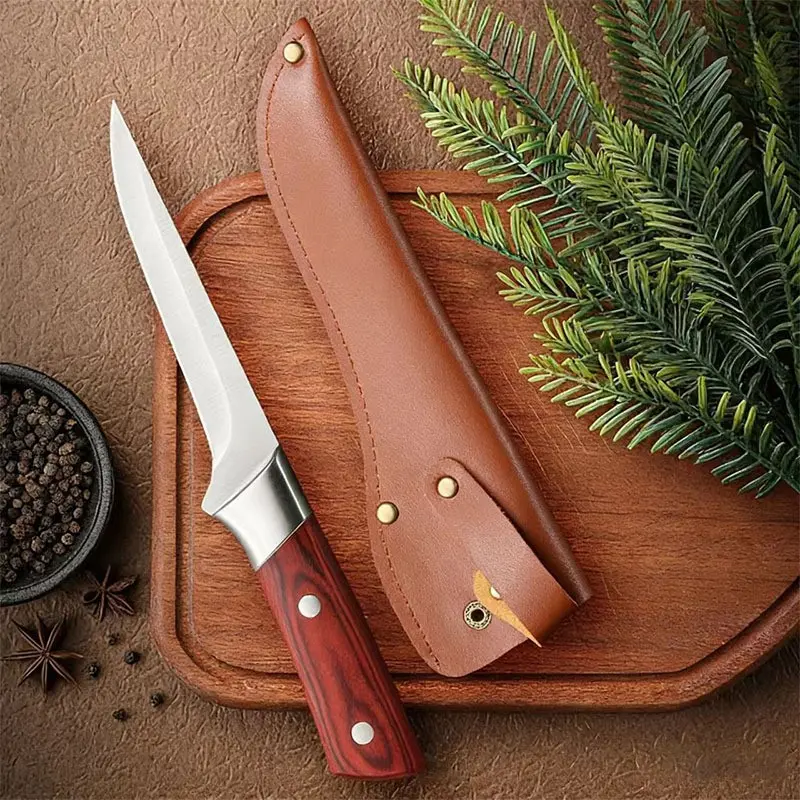 Professional Butcher Knife, Hand Forging Stainless Steel Bone Carving Knife, Multi-Purpose Kitchenware Kitchen Tool for Meat Cutting, Cooking Utensils, Christmas Gift