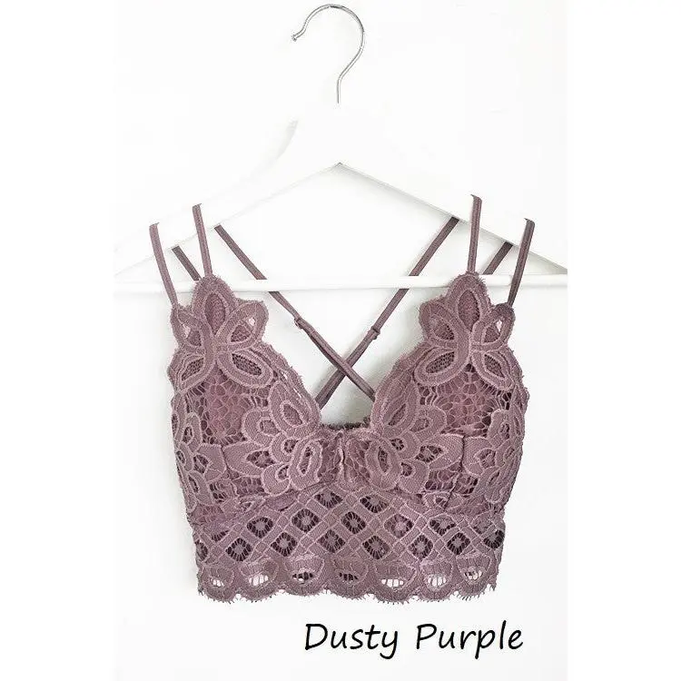 This is Love Lace Bralette - Dusty Purple