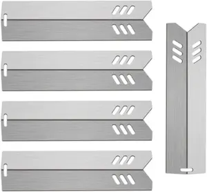 Kalomo 15" Grill Heat Plates Shield Burner Cover Flame Tamer BBQ Gas Grill Replacement Parts for Dyna-Glo DGF510SBP DGF493BNP, Backyard BY13-101-001-13, Uniflame GBC1059WB, BHG Model, Stainless Steel
