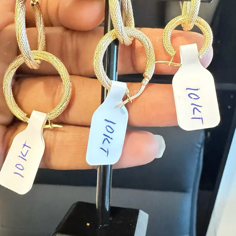 10K Gold Trio Hoop Earrings Set - 3 Sizes, Classic, Elegant Design for Daily Wear