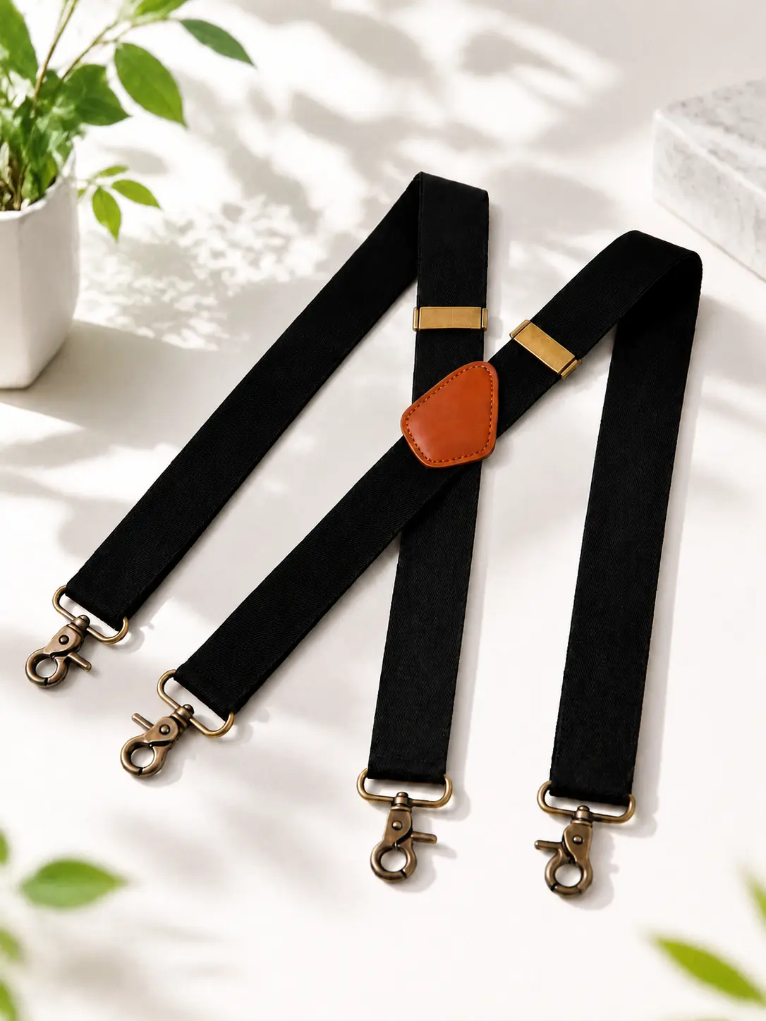 Adjustable Elastic X Back Suspenders for Men Women 1.4 Inch Wide Heavy Duty Straps for Shirts Pants and Everyday Outfits