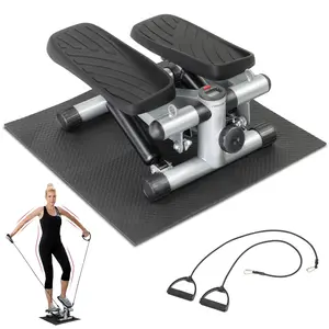 Ubesgoo Mini Air Aerobic Stepper, Stair Climber Twist Exercise Fitness Machine, with LCD Display & Resistance Bands UBesGoo