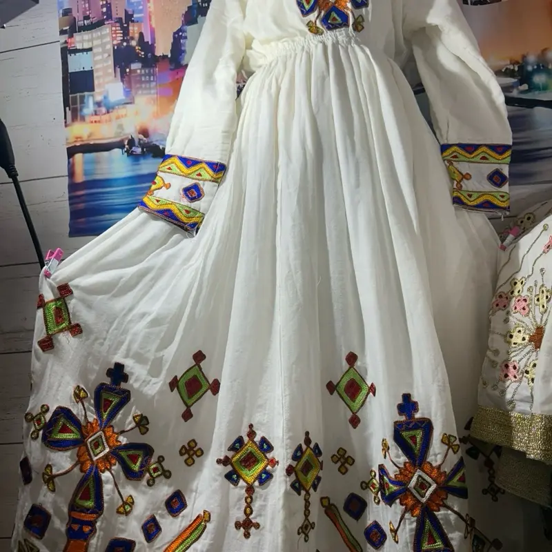 white christmas dresses Sekota Ethiopian Traditional Dress XL